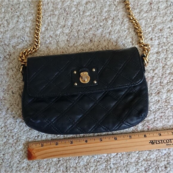 Marc Jacobs small Quilted Gold hardware Made in Italy black Crossbody - Picture 9 of 12